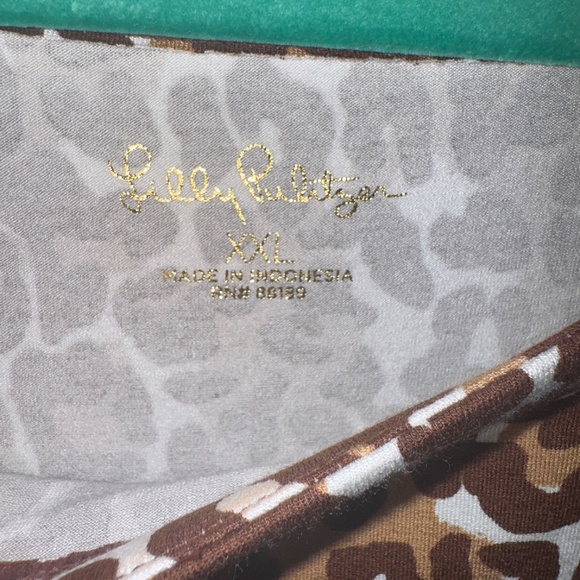 NWT Lilly Pulitzer UPF 50+ Sophie Dress Chocolate My Favorite Spot Size XXL - Picture 3 of 7